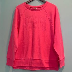 Victoria's Secret PINK Hot Pink Crew Neck Sweatshirt